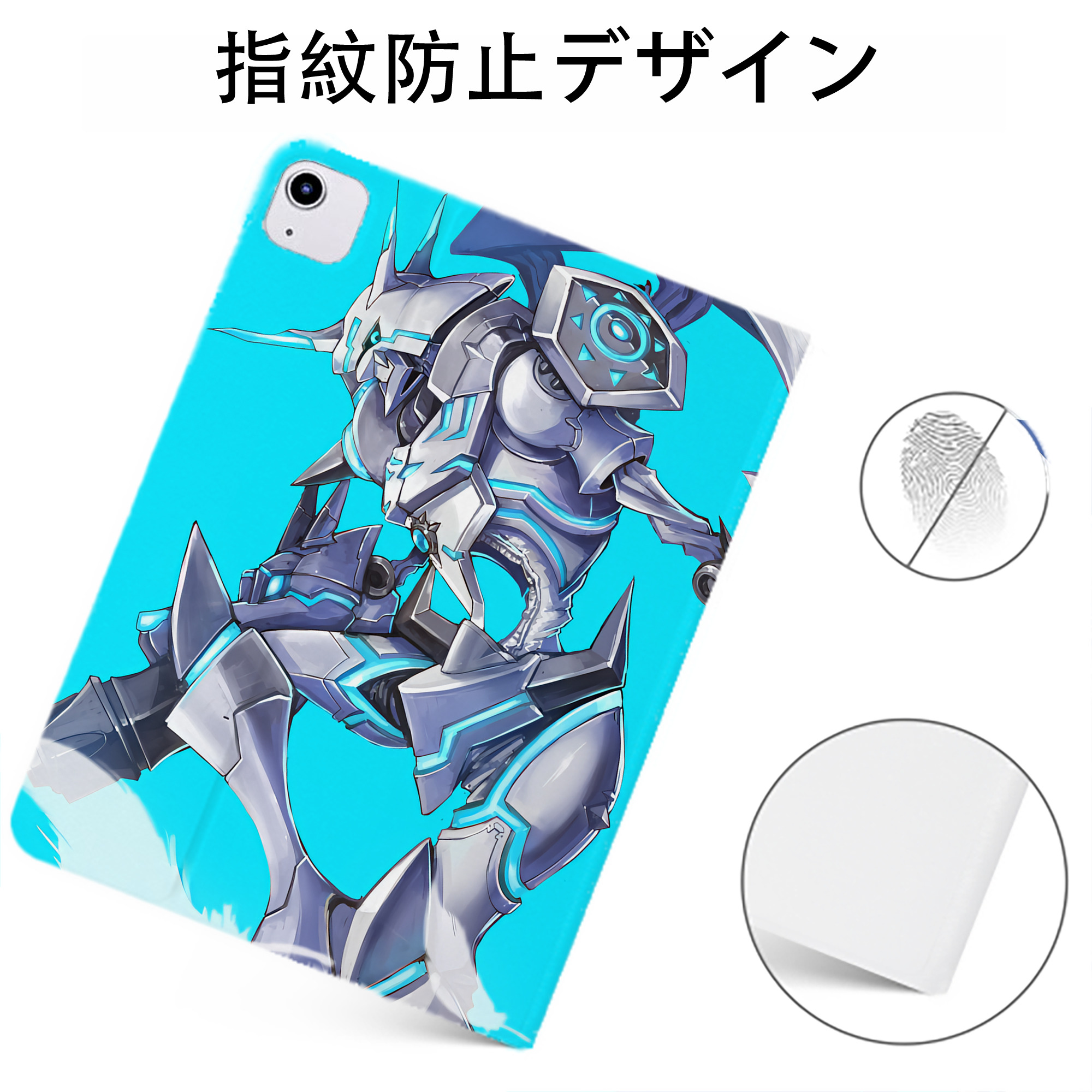 （画像用） Digimon デジタルモンスター/デジモン IPadケース ペンホルダー付き ブックスタイルデザイン